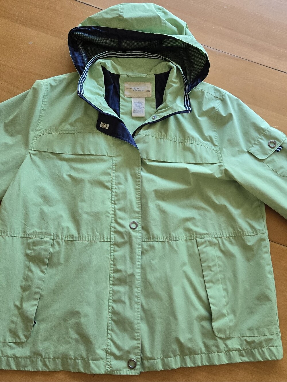 Penmans Lime and Navy Hooded Jacket, Ladies 2X, "As Is"